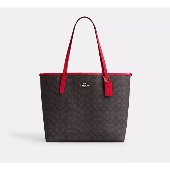 City Tote Bag In Signature Canvas CV976 - Picture 1 of 4